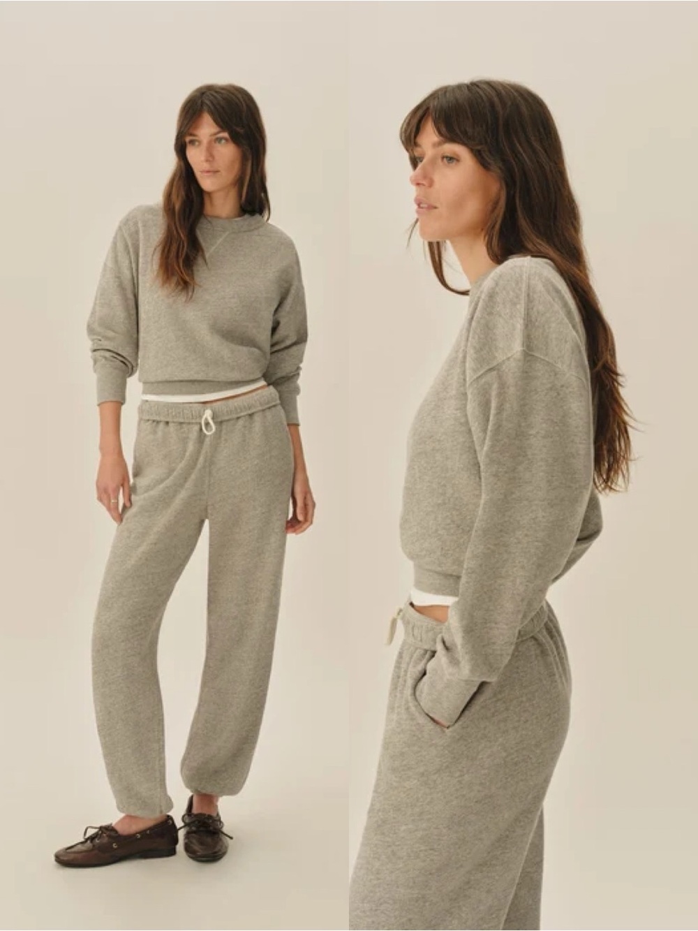 Buck Mason | Vintage Interloop Oversized Crew in Vintage Heather Gray Small
